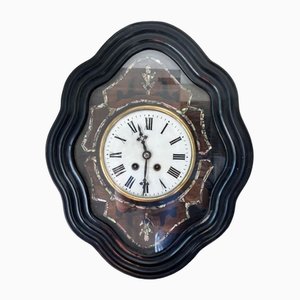 Reloj de pared victoriano francés antiguo, década de 1860