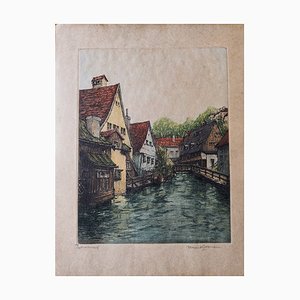 Harold Liebmann, Little Brook, Original handbemalte Radierung, 1920er