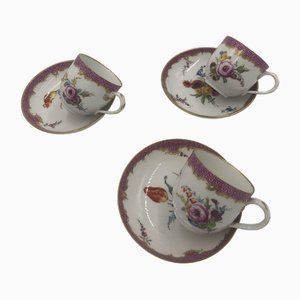 Servizio da tè di Meissen, Germania, 1910, set di 6