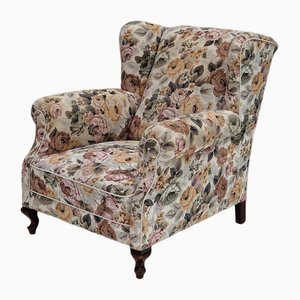 Vintage Danish Relax Chair in Floral Fabric, 1950s