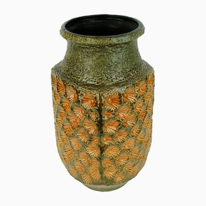Große Mid-Century Vase in Orange von Jasba