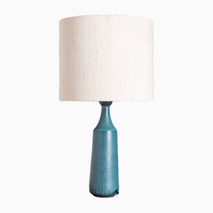 Danish Truncated Cone Table Lamp in Matt Blue Sandstone by Gunnar Nylund for Nymolle, 1960s