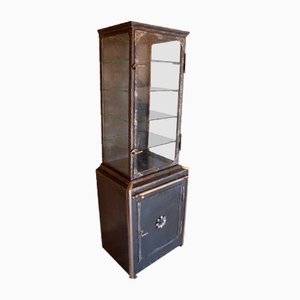 Antique Industrial Metal & Iron Cabinet, 1900s