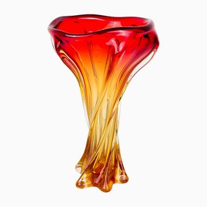 Mid-Century Twisted Murano Glass Vase, Italy, 1970s