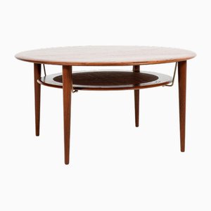 Mid-Century Danish Round Coffee Table in Teak attributed to Peter Hvidt & Orla Mølgaard-Nielsen for France & Son, 1960s