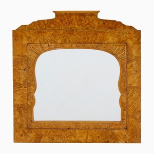19th Century Biedermeier Root Birch Mantle Mirror
