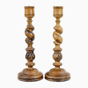 Large Early 20th Century Candlesticks, 1920s, Set of 2