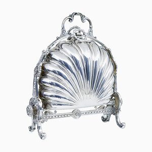 19th Century Silver-Plated Decorative Bun Warmer, 1890s