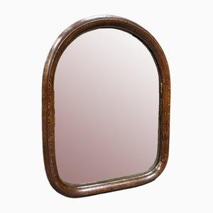 Oak Mirror with Semicircular Frame