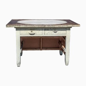 Arbeitstisch oder Schreibtisch mit Steinplatte, Bottega, Italien, 1800