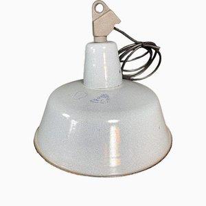 Industrial Enamel Ceiling Lamps in Gray