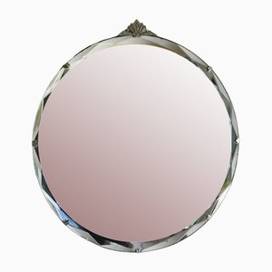 Large Round Bevelled Edge Mirror