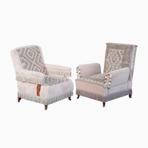 Victorian Kilim Rug Chairs, Set of 2