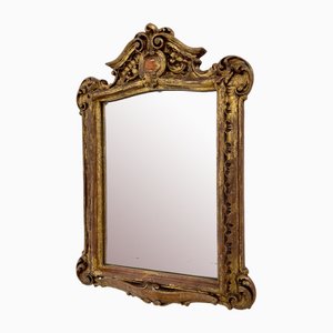 Espejo antiguo en pan de oro, década de 1700