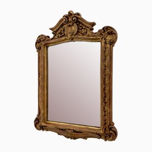 Espejo antiguo en pan de oro, década de 1700