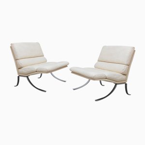 Modernist Lounge Chairs with Ottoman by Durlet, 1970s, Set of 3