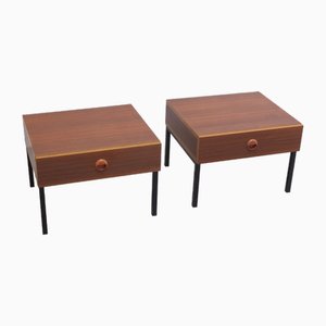 Tables de Chevet Modernistes avec Tiroirs attribuées à Fristho, 1960s, Set de 2