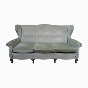 Velvet 3-Seater Sofa, 1960s
