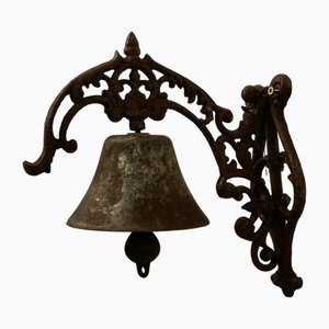 Cast Iron Out Door Bell on Bracket, 1920s