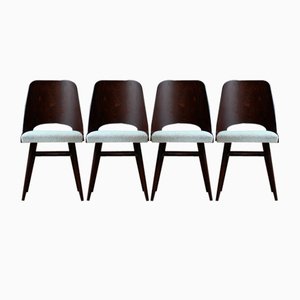 Mid-Century Model 514 Dining Chairs attributed to Radomir Hofman for Ton, 1960s, Set of 4