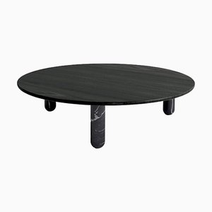 Large Round Black Marble Sunday Coffee Table by Jean-Baptiste Souletie