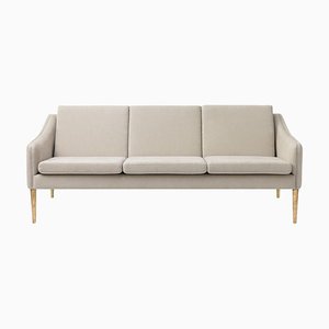 Mr Olsen Three-Seater Oak Linen Sofa by Warm Nordic