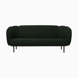 Caper 3 Seater Stitches Forest Green Sofa by Warm Nordic