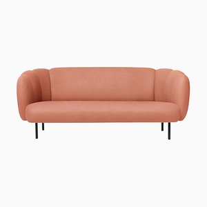 Caper 3 Seater Sofa in Blush with Stitches by Warm Nordic