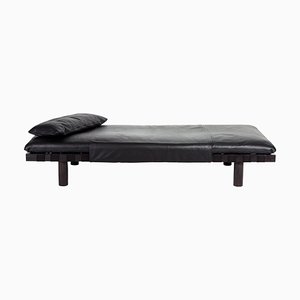 Pallet Black Leather Black Daybed by Pulpo