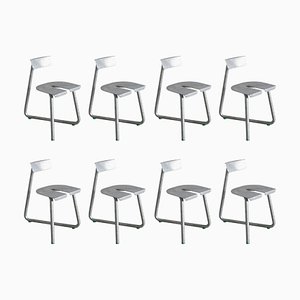 Galva Steel Outdoor Chairs by Atelier Thomas Serruys, Set of 8