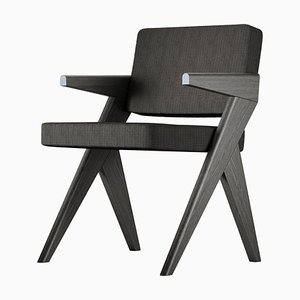 Loro Piana Linen Souvenir Chair with Armrest by Gio Pagani