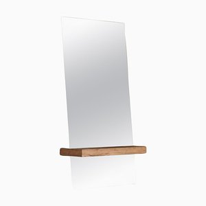 Specchio rettangolare a ghigliottina in quercia di Jeffrey Huyghe