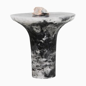 Schwarz marmorierter Salts Gueridon Tisch von Roxane Lahidji