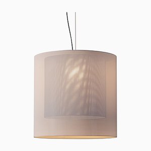 White and Black Moaré XL Pendant Lamp by Antoni Arola