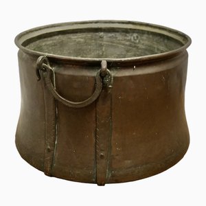 Large Georgian Copper Cauldron or Log Bin