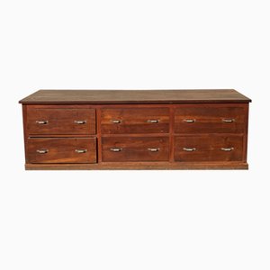 Vintage Brown Wood Sideboard