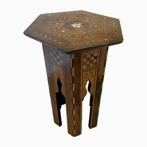 Table d'Appoint Édouardienne Maure Damascus, 1900s