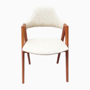 Vintage Danish Compass Chair in Teak & Wool attributed to Kai Kristianen for Sva Mobler, 1980s