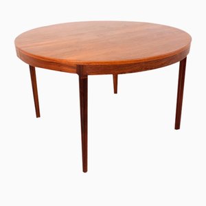 Vintage Danish Round Table in Rosewood with Extensions by Harry Ostergaard, 1960s