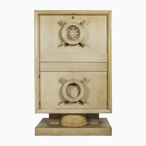 Nautical Bar Cabinet in the style of Charles Dudouyt, 1940s