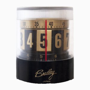 Vintage Digitime Direct Read Cylindrical Alarm Clock attributed to Bradley, Japan, 1980s