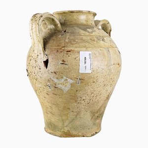 Vase Antique en Terre Cuite Verni