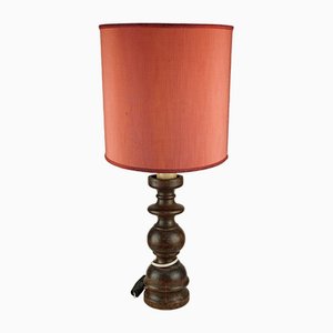 Vintage Lampe mit Holzsockel