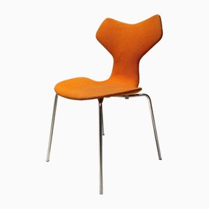 Orange Grand Prix 4130 Chair by Arne Jacobsen for Fritz Hansen, Denmark, 1969