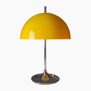 Lámpara de mesa era espacial amarilla de Wila, Alemania, años 70