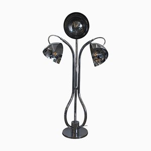 Chromed Steel Floor Lamp by Adalberto dal Lago, Italy, 1970s