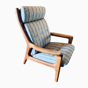 Mid-Century Danish Teak High Back Lounge Chair attributed to Gustav Thams, 1961