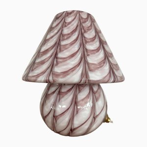Lámpara de mesa hongo de cristal de Murano, años 90