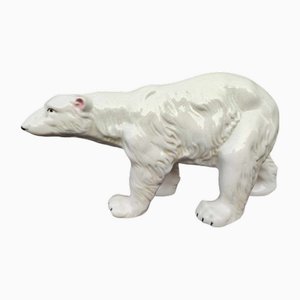 Figura de oso polar Art Déco de porcelana, años 20