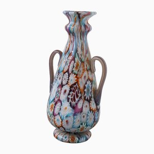 Millefiori Murano Glass Vase from Fratelli Toso, 1920s
